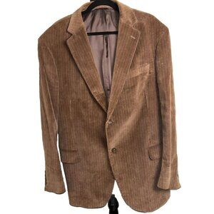 Men’s Dockers Corduroy Tan Jacket 46 R‎ 2 Button Preppy Classic Academic